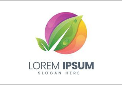 Colorful logo with leaves and fruit elements representing nature.